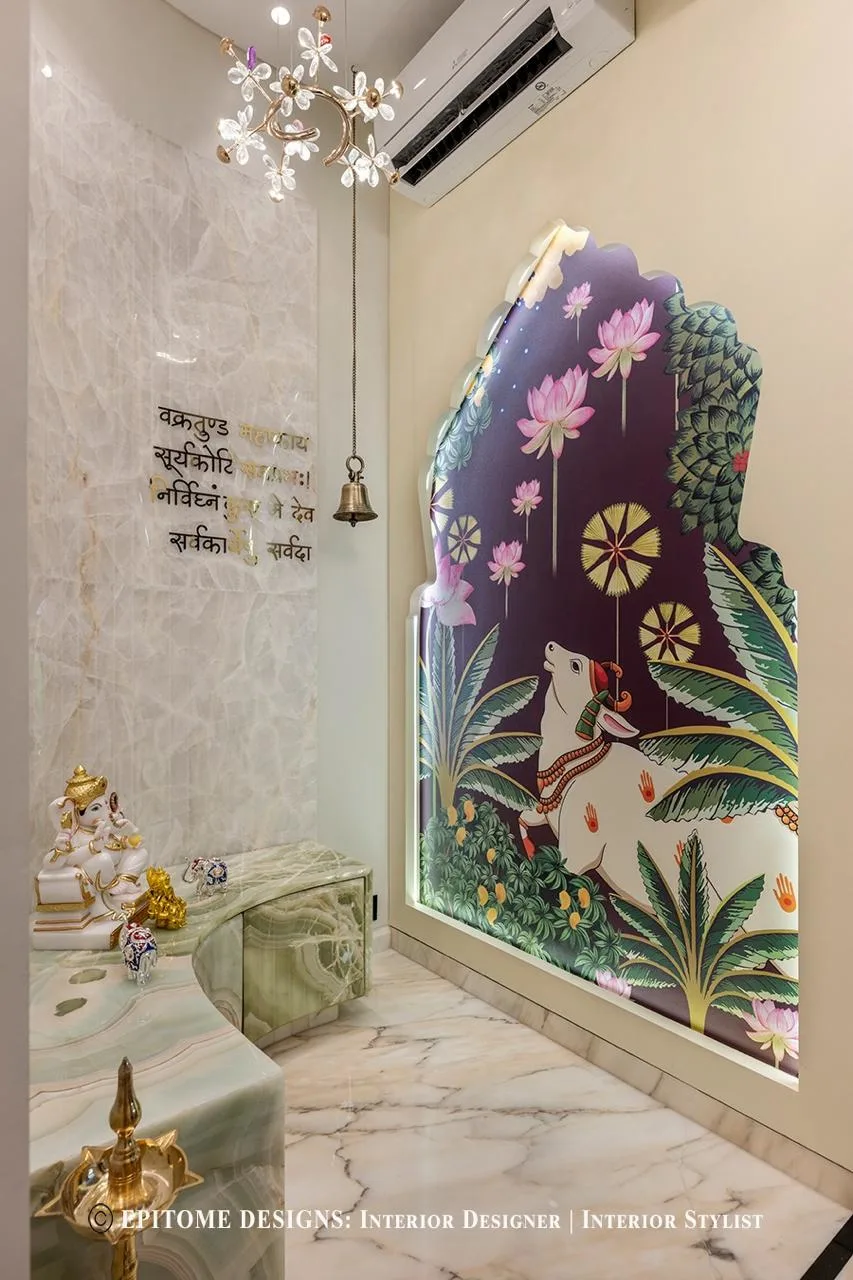 Aurum Arch-pooja room design