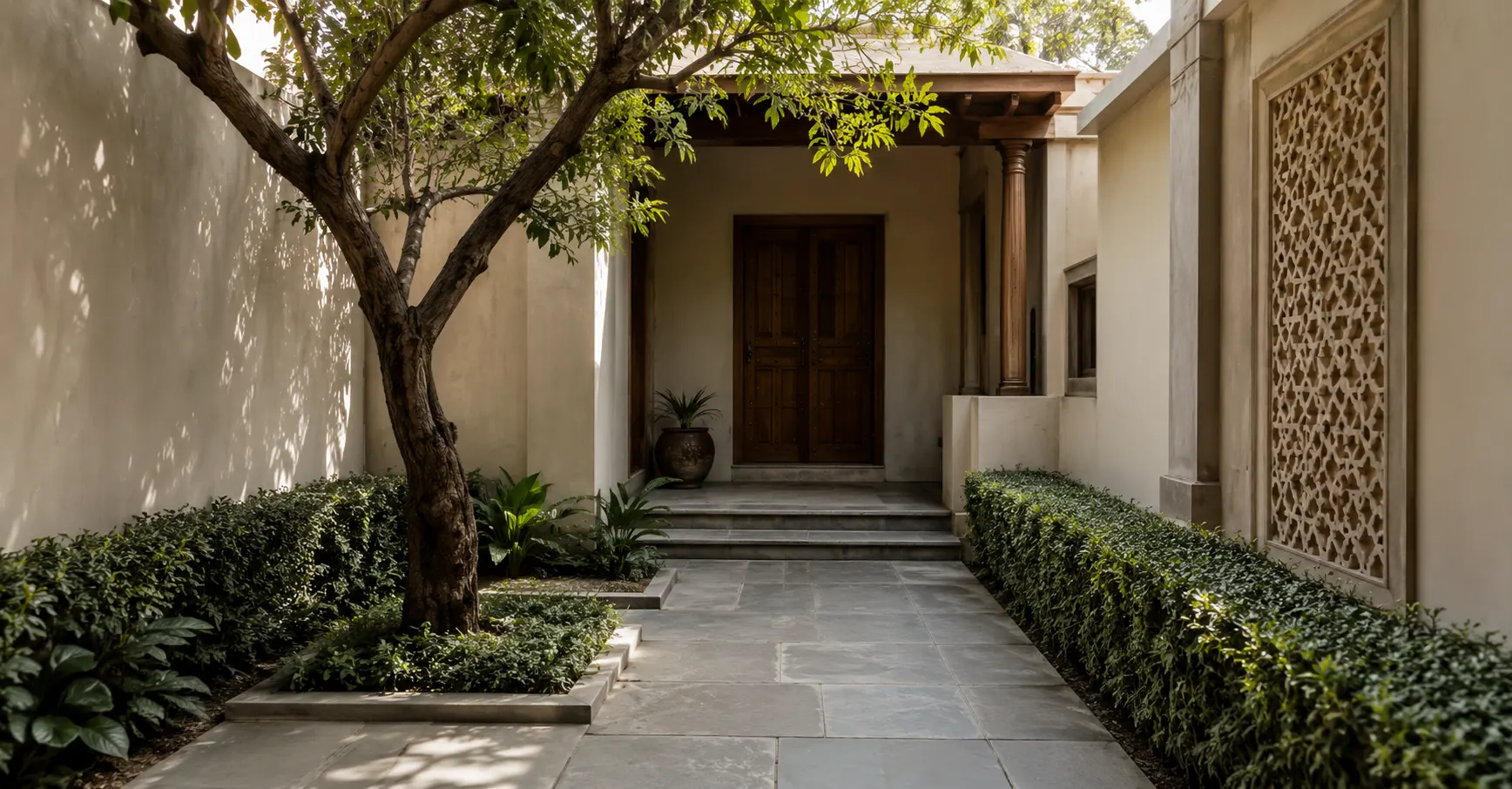 Courtyard-Style Entrance
