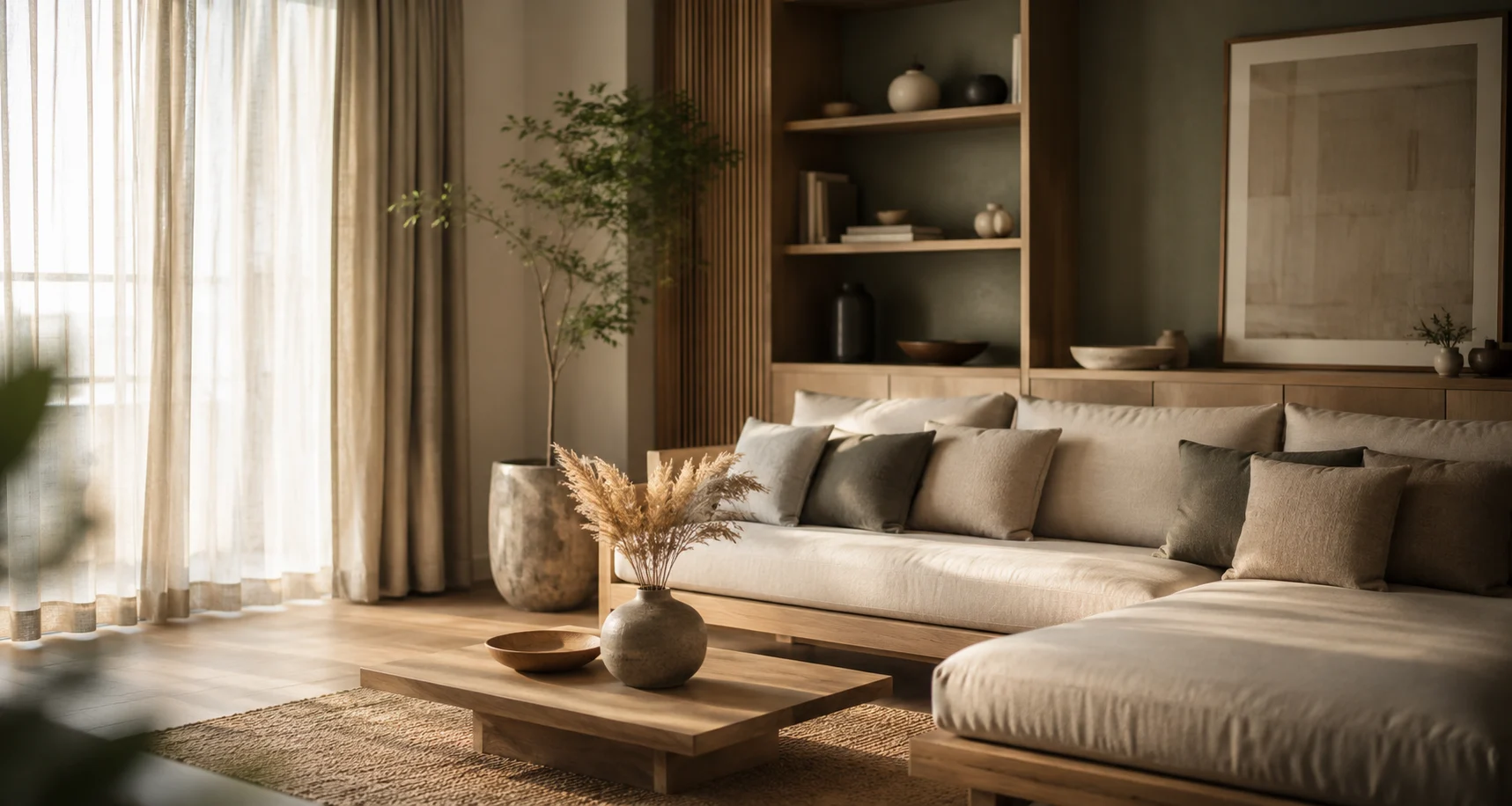 Japandi-style living room