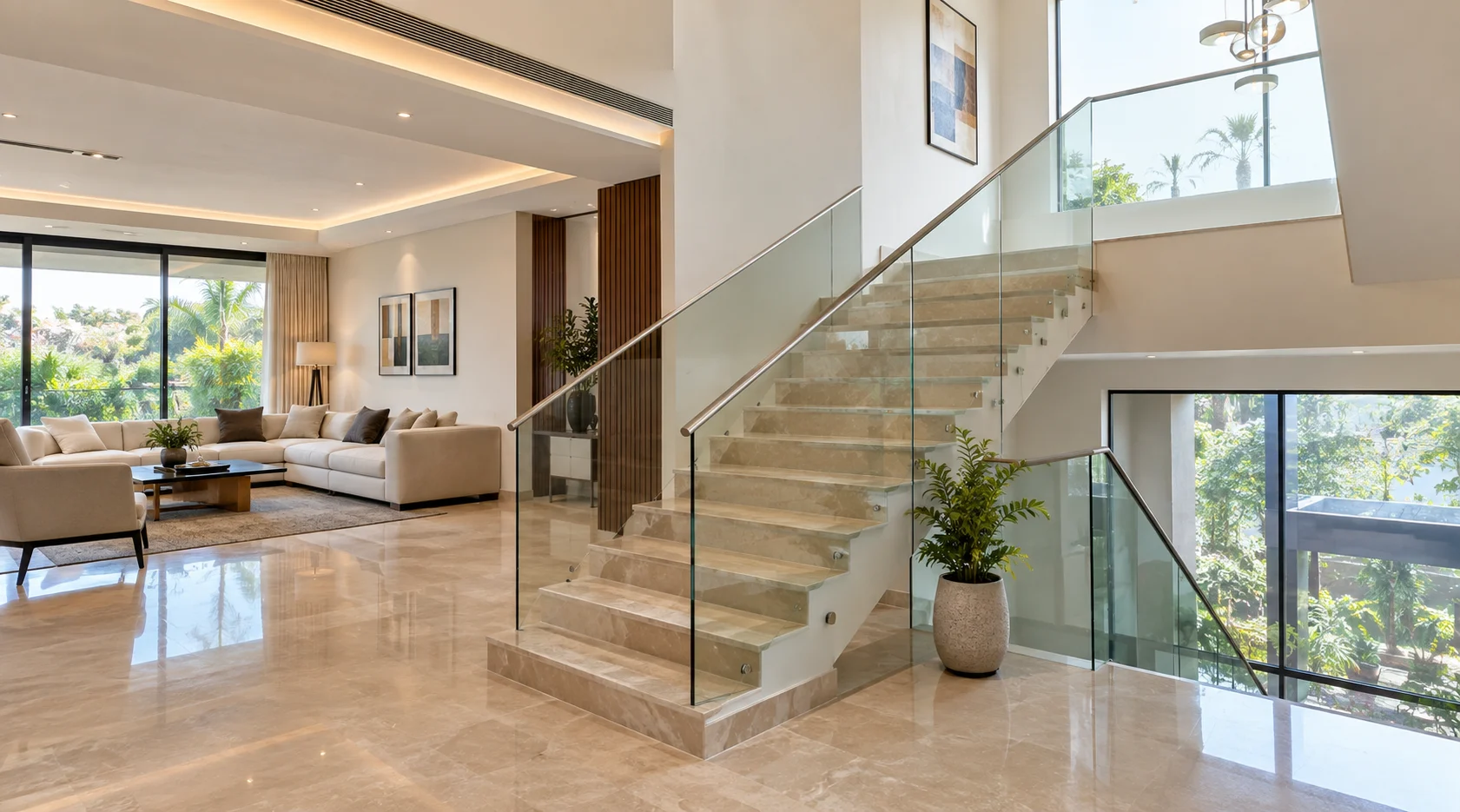 Glass Railing Staircase
