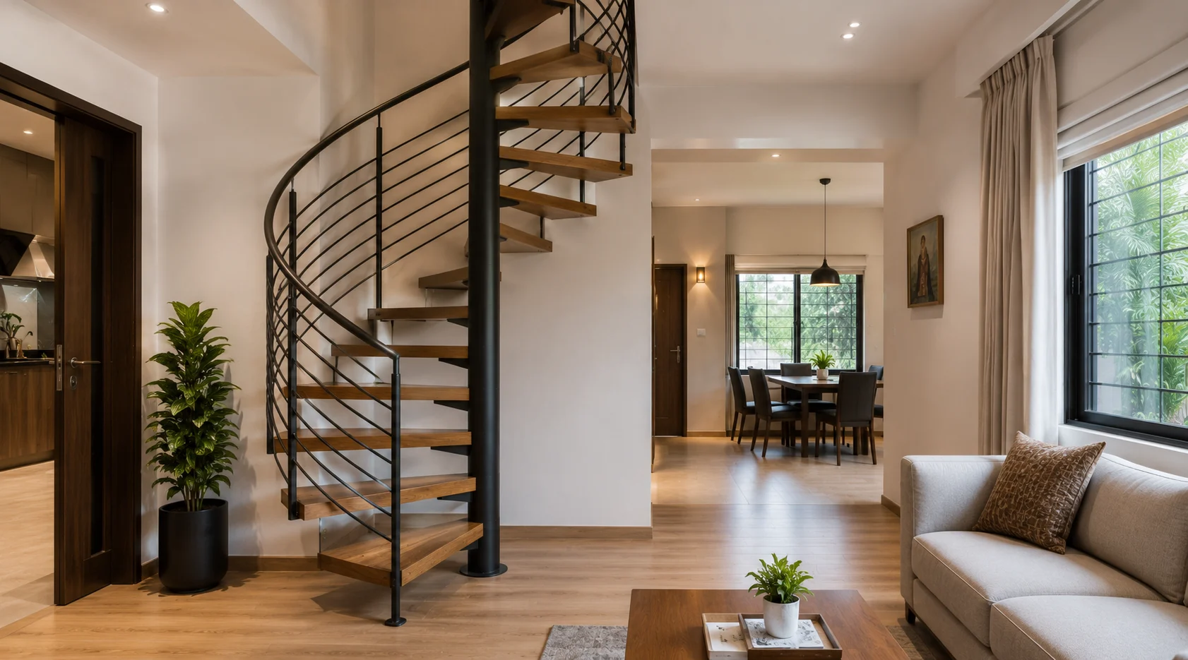 Spiral Staircase for Small Spaces