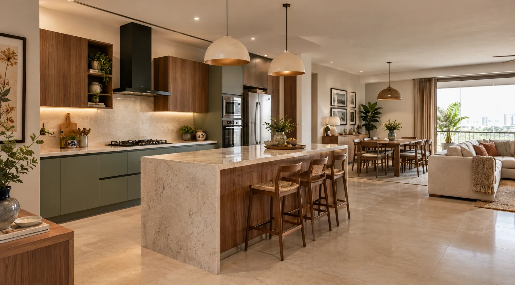 Personalised Kitchens With Living-Room Details